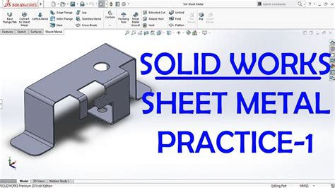 sheet metal option in solidworks|solidworks sheet metal practice exercises.